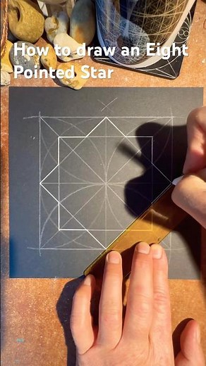 How to draw an Eight Pointed Star. Fast