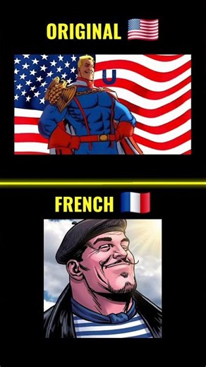 Excuse me sir meme ORIGINAL vs French #shorts #excusemesir #memes #funny #theboys