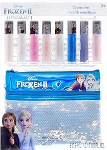 Amazon.com: Disney Frozen 2 - Townley Girl Anna and Elsa Lip Gloss Set with Sequin Bag, Ages 3+ (9 Pcs) : Beauty & Personal Care