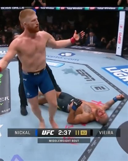 UFC Australia & New Zealand | "OUT COLD" Bo Nickal with a HUGE head kick knockout 🤯 #VeChain #UFC322 | Instagram