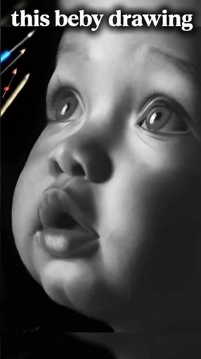 ​How to draw a realistic baby face #art #video #shoter 👼🏻
