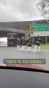 “This is the most American thing ever. Thank you!” A group of Marines helped push a stranded vehicle out of floodwaters near the Pentagon last week in Arlington, Virginia 2wsb.tv/3de8C0L | WSB-TV