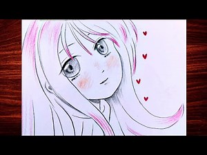 Chica anime dibujo a lápiz paso a paso / Cómo dibujar una chica