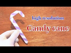 How to fold a Candy cane. Origami. Paper craft tutorial. Christmas.