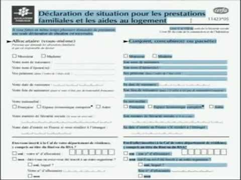 Caf Comment remplir un dossier d'aide au logement.wmv