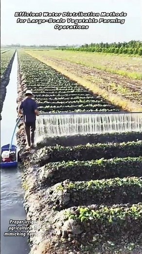 Efficient Water Distribution Methods for Large Scale Vegetable Farming Operations
