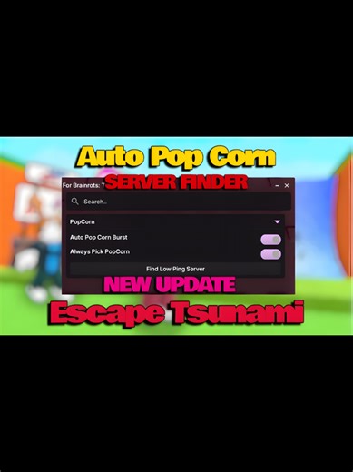Escape Tsunami Script Auto Pop Corn / Candy Esp New Update 2026