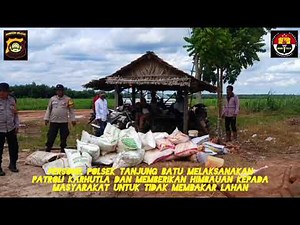 Anggota Polsek Tanjung Batu Melaksanakan Patroli Karhutla