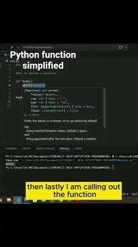 Python function simplified with simple examples. #shorts