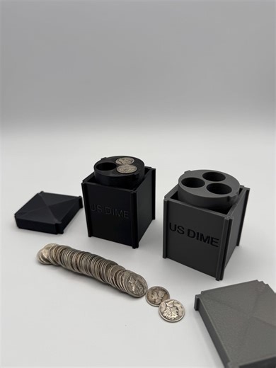 US Dime Coin Tube | Stackable Storage | Modular Safe Organizer | 3D Printed Coin Roll Holder - Etsy