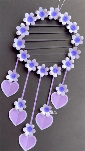 Beautiful Paper Flower Wall Hanging Idea 💡 #diy #walldecor #nivecraft #nivecrafts