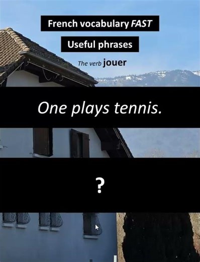 One plays tennis / on... #french #frenchforbeginners #frenchvocabulary #frenchpronunciation