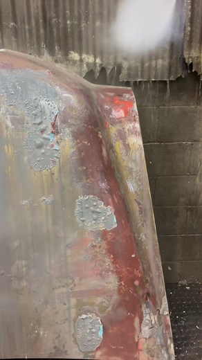 2.2M views · 7K reactions | Pressure washing the paint and filler off a Cadillac Coupe Deville hood after a chemical dip.#cadillac #cadi #coupe #coupedeville #cars #classiccars #oddlysatisfying #clean #pressurewashing #powerwashing #restoration #paint #rust #classiccars #classic #satisfying | Minute_of_dangle | Facebook