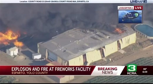 BREAKING: Fireworks warehouse explodes in Yolo County, California, destroying 2 homes | The Space Coast Rocket
