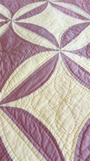 Vintage Quilt Orange Peel Pattern Yellow Lavender Twin or Full Extra Long - Etsy