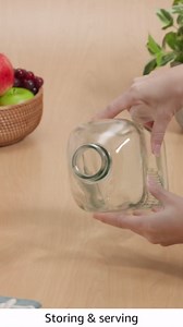 JoyJolt Glass Milk Bottles with Lids and Pourer – 64 Oz, 3 Pack Airtight Heavy Duty Reusable Glass Bottles, Leakproof, BPA-Free, Food Grade, Dishwasher Safe Jug, Pitcher for Milk, Juice, and Water