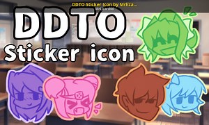 DDTO Sticker Icon by Mrlizard06 Mod for Friday Night Funkin' | FNF Mods