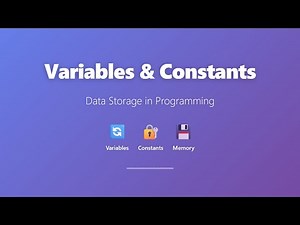 Variables and Constants in Programming | Data Storage Explained