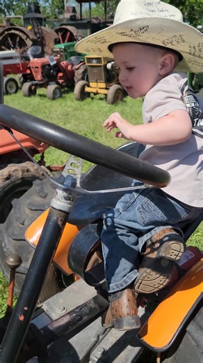 This is your sign to take your kid to the Oklahoma Steam and Gas Engine show. Scout had the best time! | Haley Curfman