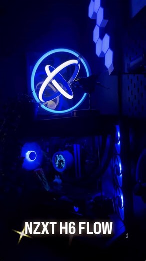 Suade on Instagram: "Still my Favorite PC Case NZXT H6 Flow💙 This case will always be something special to build in😍 @nzxt H6 Flow. • • • • • ❤️Like for more desk setup content ✉️ DM For Collaboration ❌ do not share without credit _________________________________________ Tags🏷️ #rgbsetup #viral #pcgaming #gamingpc #gamers _________________________________________"