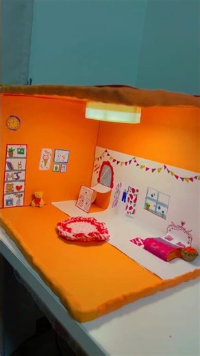 DIY house with light #everythingmaria #house #mini #diy #craft #crafting