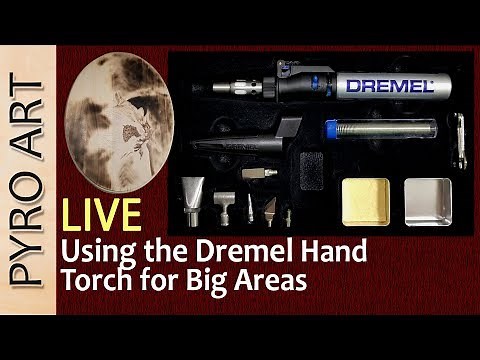 Pyrography: LIVE Wood Burning a dark background with the Dremel 2000 VersaTip Torch!