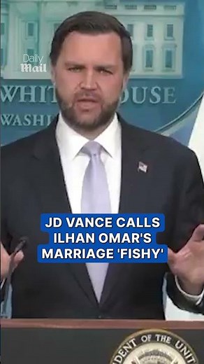 JD Vance calls Ilhan Omar's marriage 'fishy'