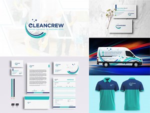 Cleaning Company Complete Branding Design - Aminulify Agency