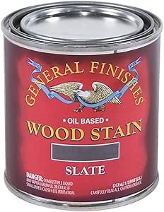 General Finishes Oil Based Penetrating Wood Stain, 1/2 Pint, Slate