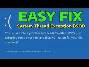 (2025) How To Fix System Thread Exception Not Handled