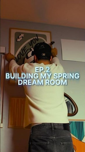 HOW I BUILT MY DREAM SPRING ROOM Part 2 ! | ART WALL & NEW RECORD STAND!