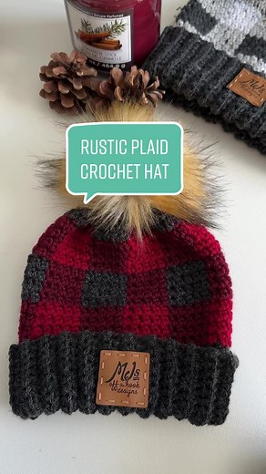 Rustic Buffalo Plaid Crochet Hat Pattern