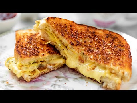 Egg Cheese Sandwich Recipe | Cheese Omelette Sandwich | Grilled Cheese Bread Omelette Sandwich