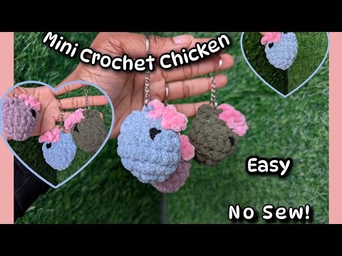 Easy | Beginner Friendly | Mini Crochet Chicken | Keychain Tutorial ‪@CozyComfyLoops‬