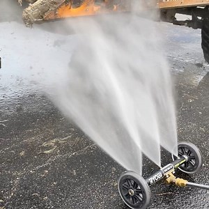 The power broom from @ryobitoolsusa available @homedepot #tiacrew #diy #construction | Tools in Action