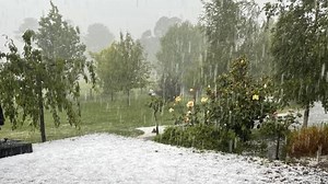 Hobartians mop up after flash flooding, 'unusual' hail from intense storm