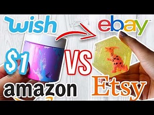 $1 WISH SLIME VS $1 EBAY SLIME VS $1 AMAZON SLIME VS $1 ETSY SLIME! Which one is Worth it?!?
