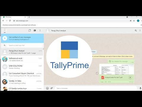 TallyPrime to Whatsapp | Tally Whatsapp Module | Send invoices, PDF