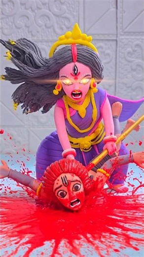 Maa durga idol making with super clay 🌸 Durga maa making 🙏 jai mata di #shorts #shortsfeed