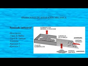 Tamizado industrial con Ejercicio Operaciones de Separación Mecánicas