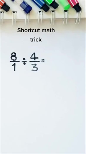 55 How to do fraction math trick fast way ✍ #math #trick #foryou #tutorial #cooltricks