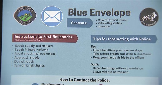 Blue Envelope Program aimed at improving interactions between police and community members