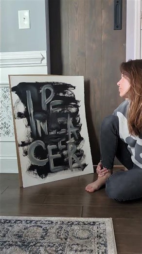 Abstract Woman Portrait Oil Painting Inner Peace