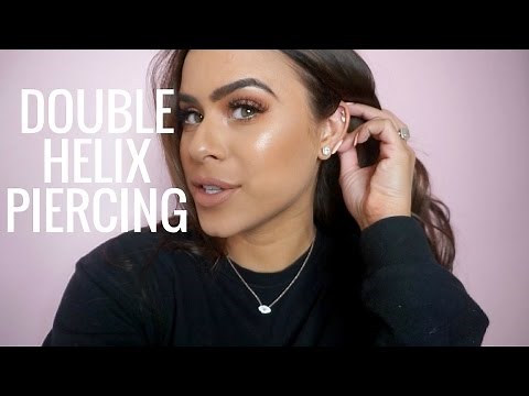 GETTING A DOUBLE HELIX PIERCING | PAIN + AFTERCARE