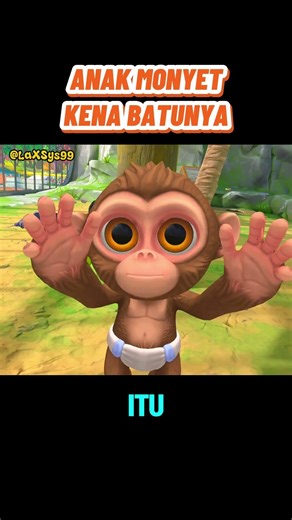 anak monyet kena batunya #vr #shorts #iammonkey