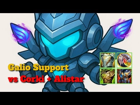 33k Healing Galio Support | Debonair Phase Rush vs Corki & Alistar | Wild Rift
