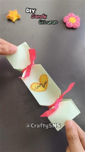 DIY candy gift wrap🍬 #diy #craft #gift #shorts #shortvideo #fypシ