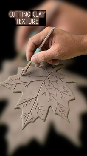 Cutting or Carving clay maple 🍁 leaves to simulate veins. I’m new to this carving thing, so here’s my attempt at free handing the cuts using a few tools. I found the best results using @diamondcoretools P1 and P21 tips. The only ones I currently own. I will press these leaves into a tray form in the next process. #diamondcoretools #carving #cuttingclay #potteryprocess | Bill Schwenzer