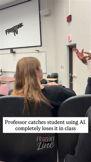 Professor caught a student using AI on an assignment and completely lost it 👀 The whole class was watching the meltdown. #FrontlineTV #Professor #AI #CollegeDrama #StudentLife #ViralMoment #fyp | FrontLine TV