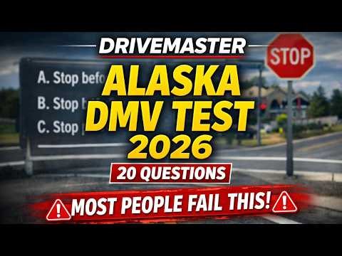 Alaska DMV Practice Test 2026 | Permit Test 1 | 20 Questions – Most People Fail!
